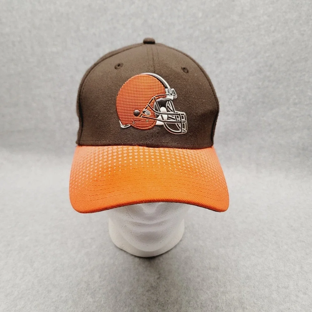 New Era 39Thirty NFL Cleveland‎ Browns Hat Orange Bill Embroidered Size S/M 3930
